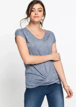 bonprix Shirts & Tops^Shirt aus Viskose-Mix grau meliert