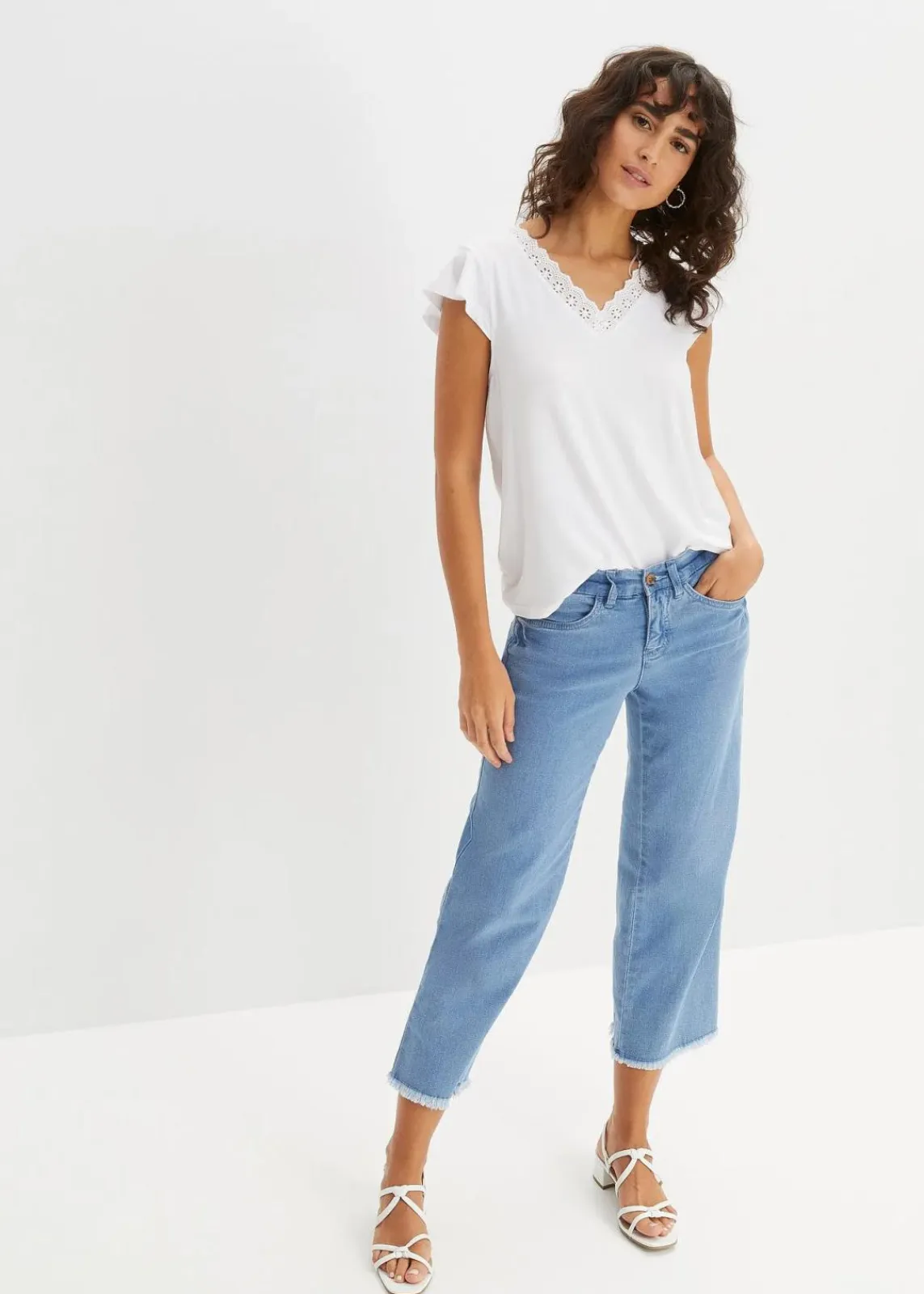 bonprix Nachhaltigere Materialien|Shirts & Tops^Shirt aus Viskose-Mix weiss