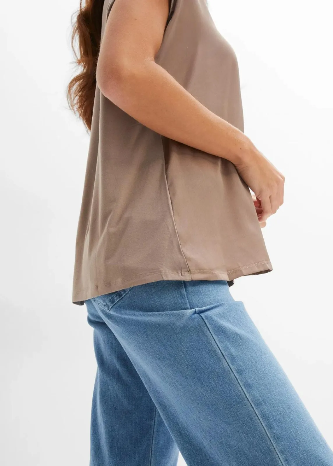 bonprix Shirts & Tops^Shirt aus Viskose-Mix taupe