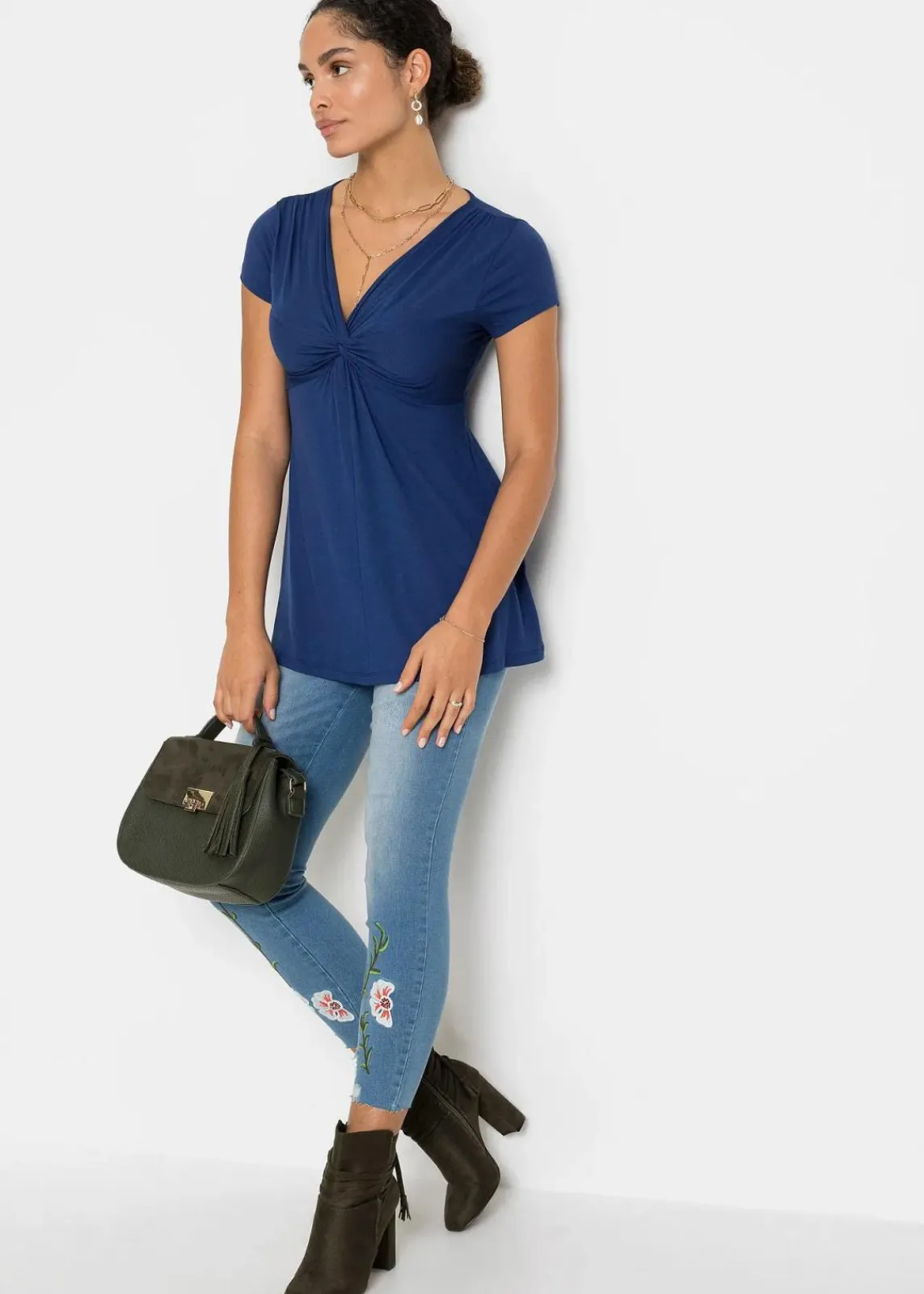 bonprix Nachhaltigere Materialien|Shirts & Tops^Shirt aus Viskose-Mix mitternachtsblau