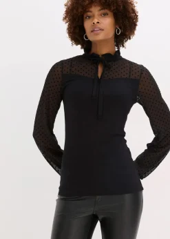 bonprix Nachhaltigere Materialien|Shirts & Tops^Shirt aus Viskose-Mix schwarz
