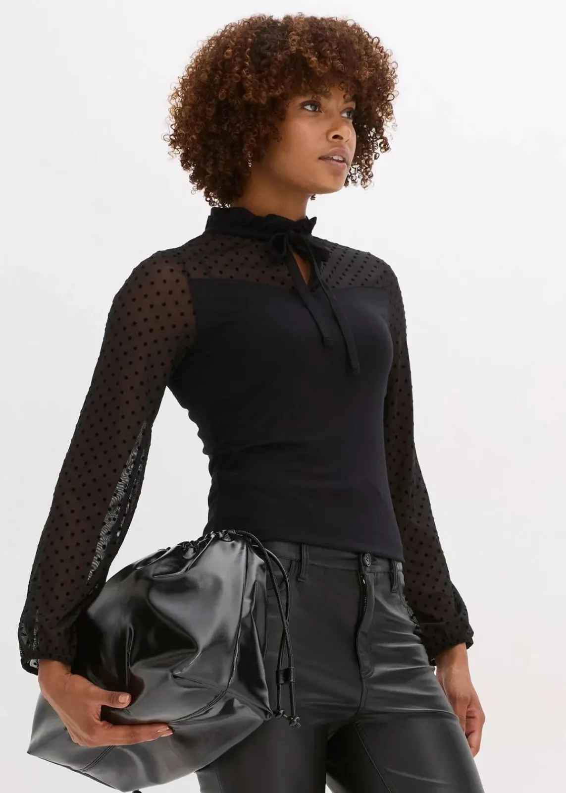 bonprix Nachhaltigere Materialien|Shirts & Tops^Shirt aus Viskose-Mix schwarz