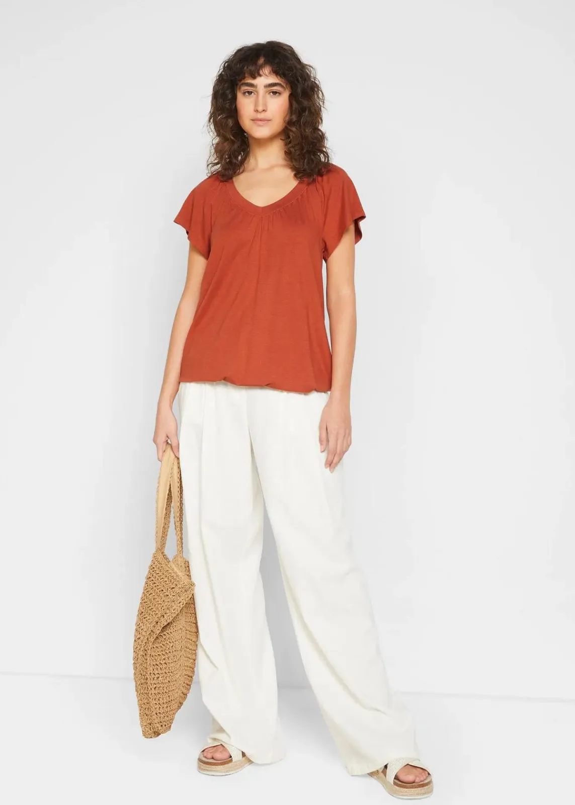 bonprix Nachhaltigere Materialien|Shirts & Tops^Shirt aus Viskose-Mix quarzrot