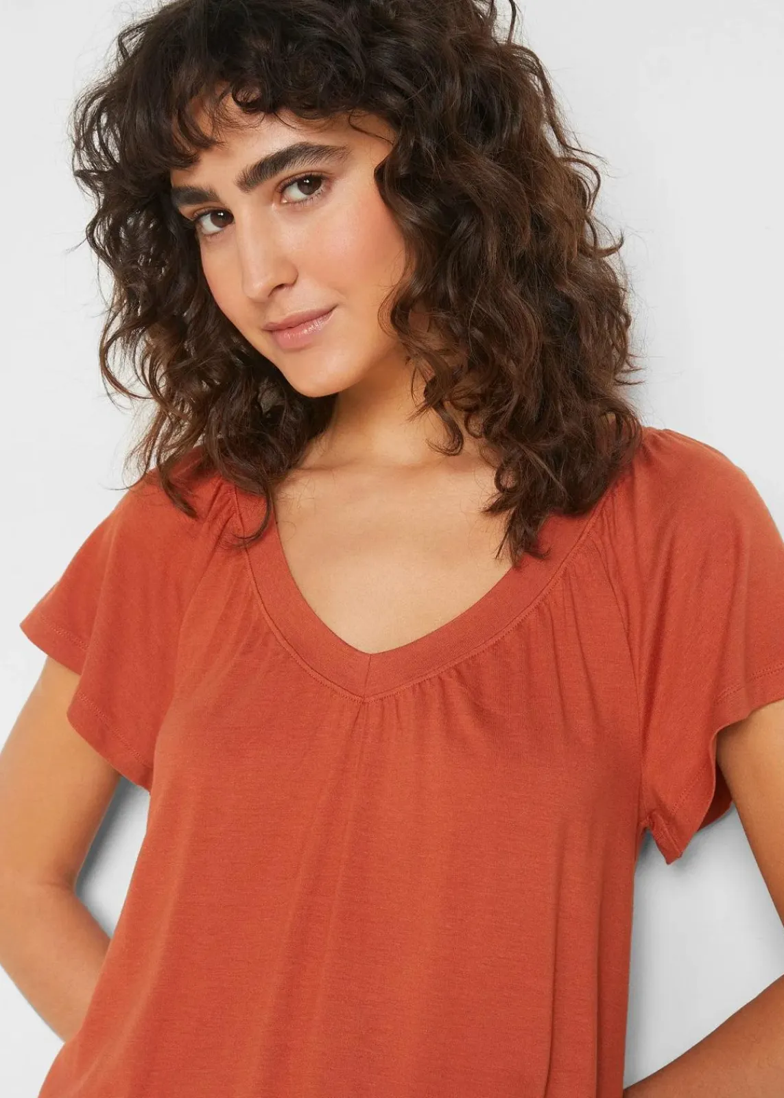 bonprix Nachhaltigere Materialien|Shirts & Tops^Shirt aus Viskose-Mix quarzrot