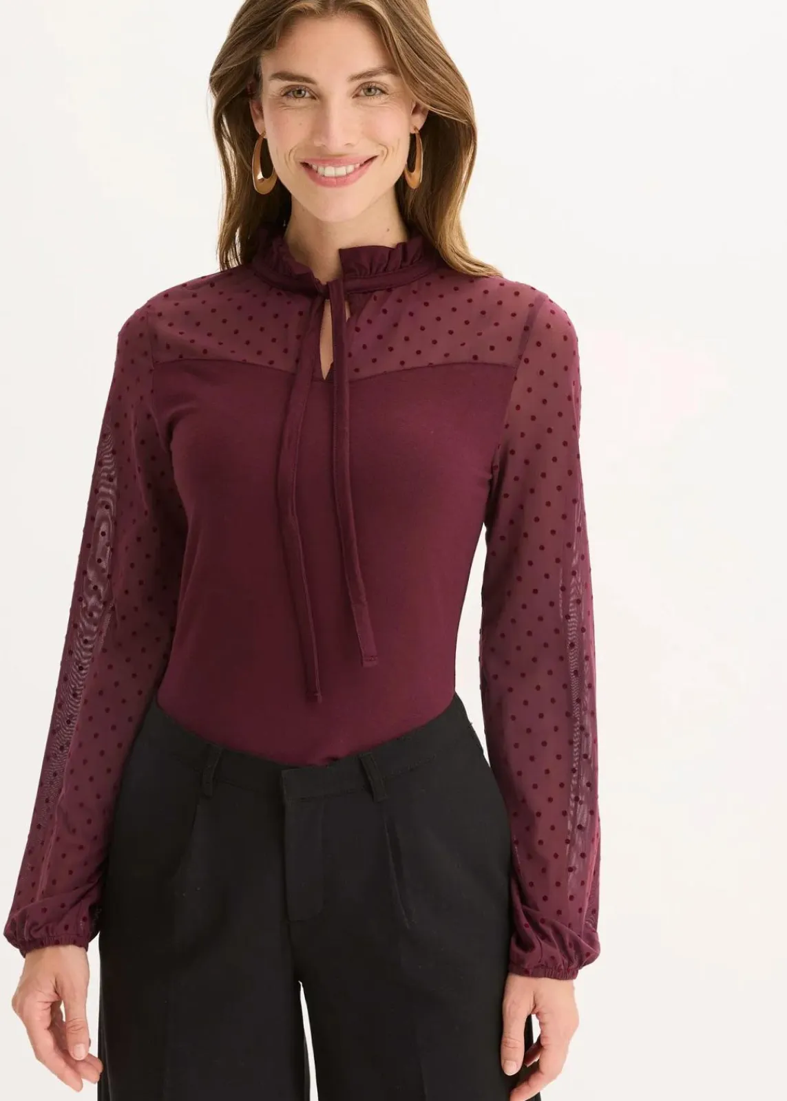 bonprix Shirts & Tops|Nachhaltigere Materialien^Shirt aus Viskose-Mix weinrot