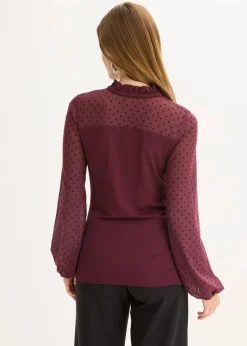 bonprix Shirts & Tops|Nachhaltigere Materialien^Shirt aus Viskose-Mix weinrot