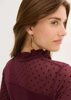 bonprix Shirts & Tops|Nachhaltigere Materialien^Shirt aus Viskose-Mix weinrot