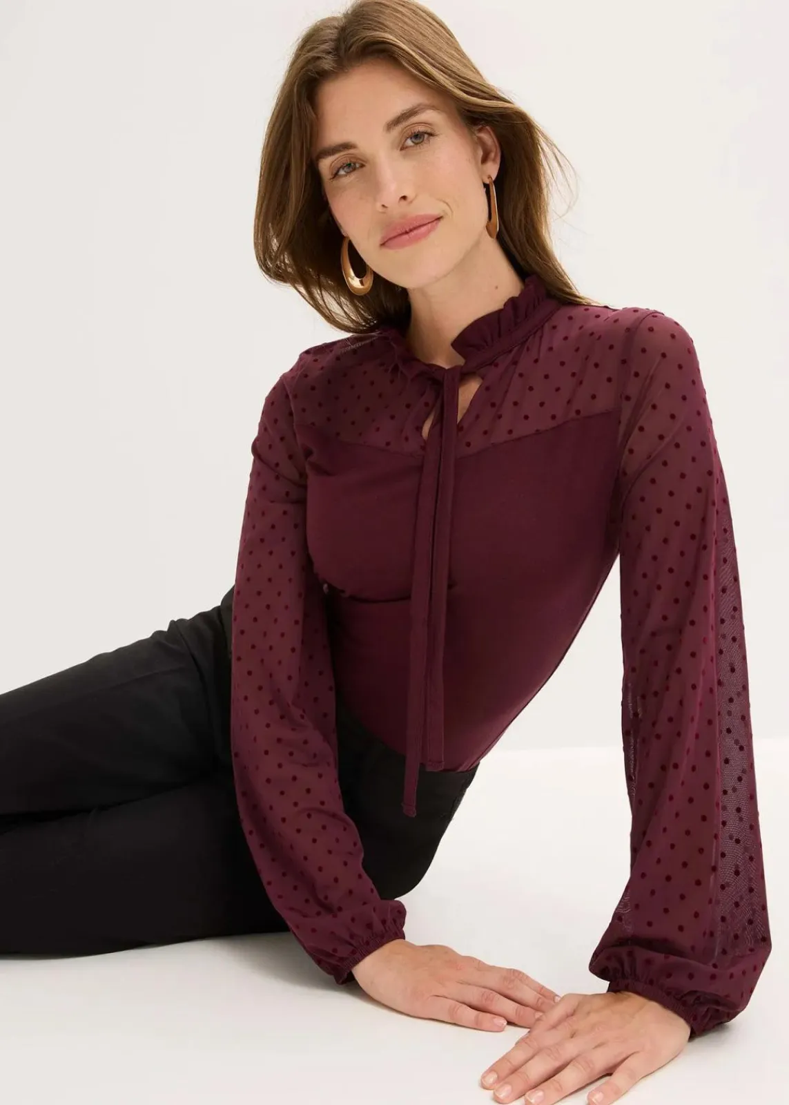 bonprix Shirts & Tops|Nachhaltigere Materialien^Shirt aus Viskose-Mix weinrot