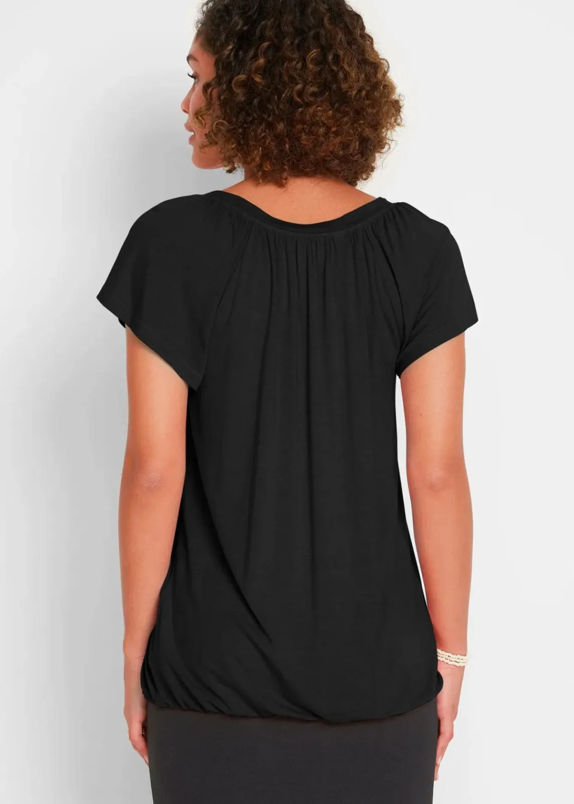 bonprix Shirts & Tops|Nachhaltigere Materialien^Shirt aus Viskose-Mix schwarz