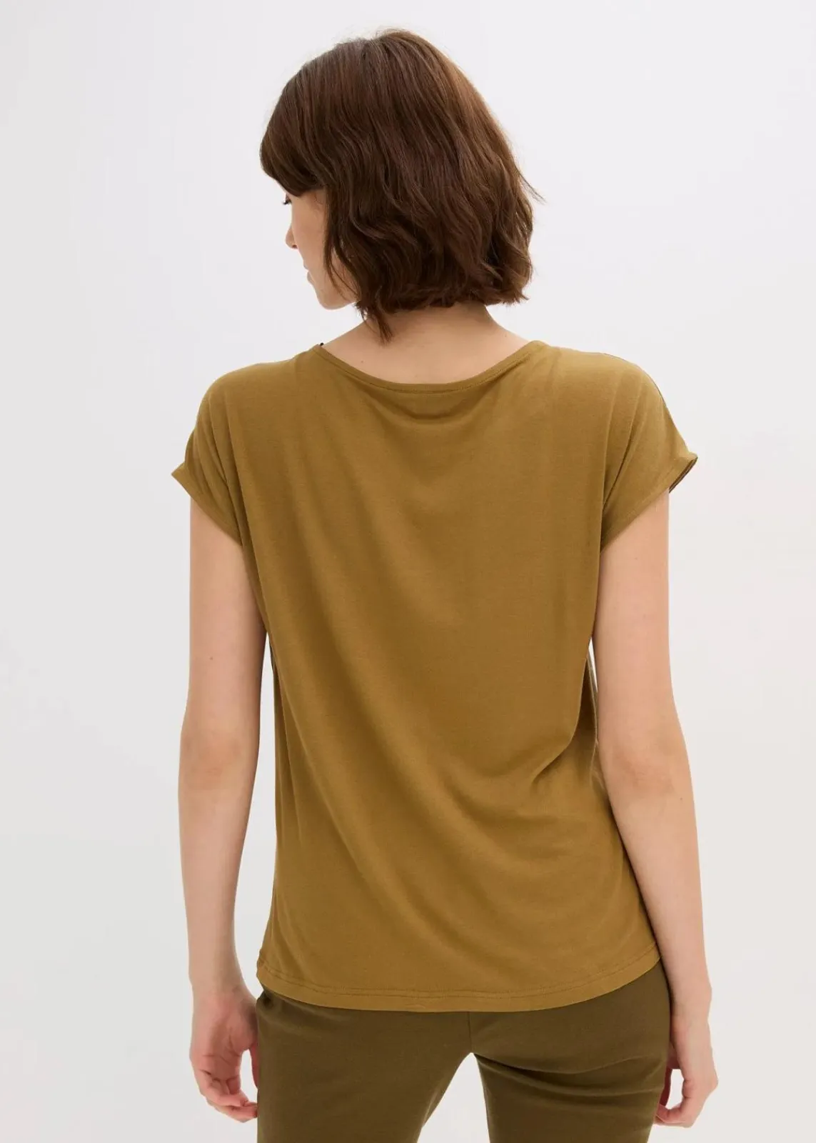 bonprix Shirts & Tops^Shirt aus Web-Mix erdoliv bedruckt