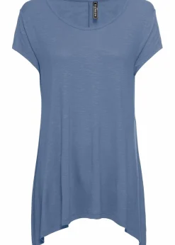 bonprix Nachhaltigere Materialien|Shirts & Tops^Shirt in asymmetrischer Länge jeansblau