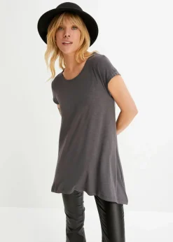 bonprix Shirts & Tops|Nachhaltigere Materialien^Shirt in asymmetrischer Länge dunkelgrau