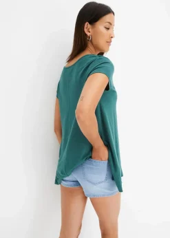 bonprix Nachhaltigere Materialien|Shirts & Tops^Shirt in asymmetrischer Länge mattgrün
