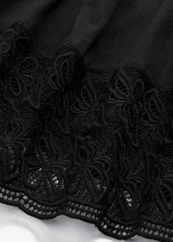 bonprix Shirts & Tops|Nachhaltigere Materialien^Shirt in Viskose-Baumwoll-Mix schwarz