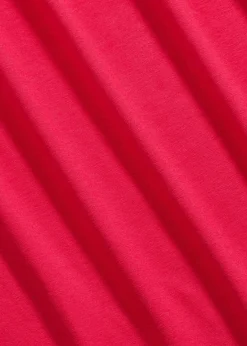 bonprix Shirts & Tops|Nachhaltigere Materialien^Shirt mit asymmetrischem Ausschnitt dunkelpink