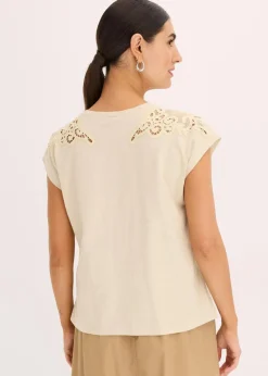 bonprix Shirts & Tops^Shirt mit Crochet Detail hellsand