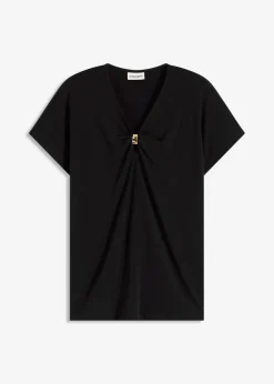 bonprix Shirts & Tops^Shirt mit dekorativem Ring schwarz