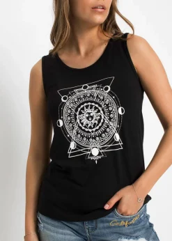 bonprix Shirts & Tops|Nachhaltigere Materialien^Shirt mit Druck schwarz bedruckt