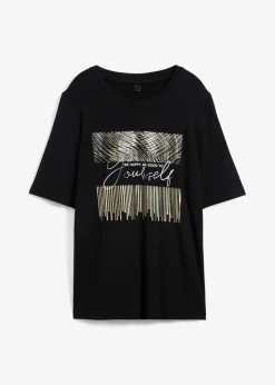 bonprix Shirts & Tops^Shirt mit Druck schwarz