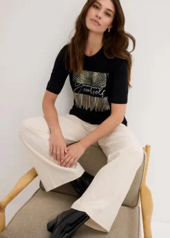 bonprix Shirts & Tops^Shirt mit Druck schwarz