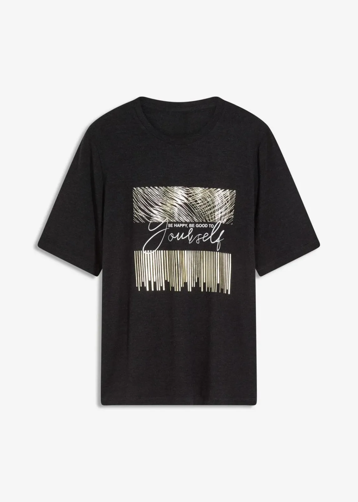bonprix Shirts & Tops^Shirt mit Druck anthrazit meliert