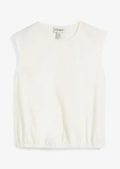 bonprix Shirts & Tops^Shirt mit elastischem Bündchen wollweiß
