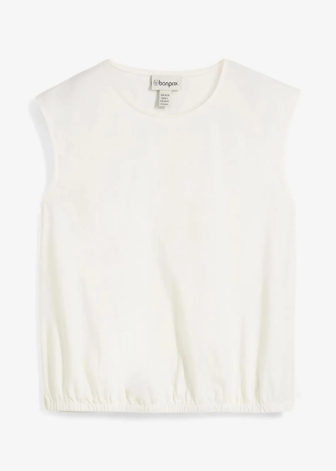 bonprix Shirts & Tops^Shirt mit elastischem Bündchen wollweiß