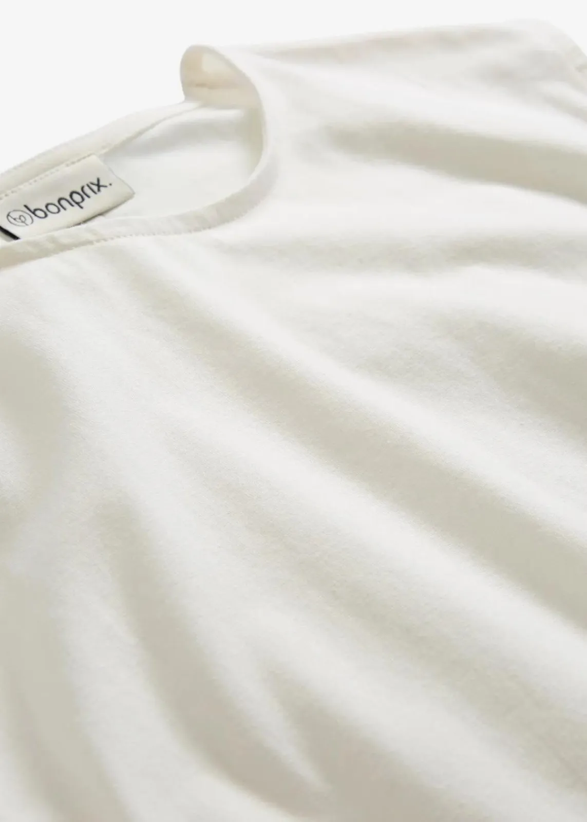 bonprix Shirts & Tops^Shirt mit elastischem Bündchen wollweiß