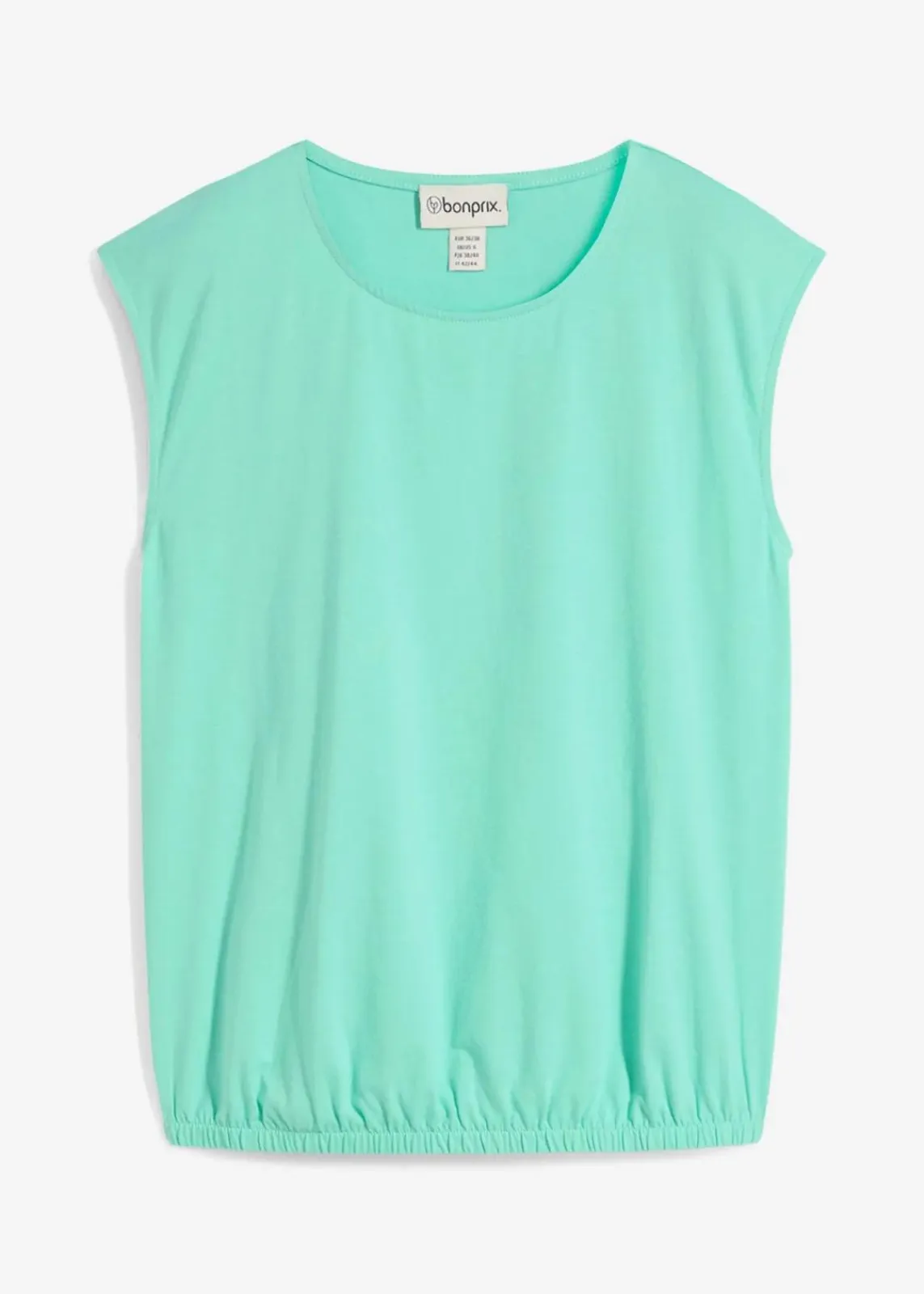 bonprix Shirts & Tops^Shirt mit elastischem Bündchen mentholblau