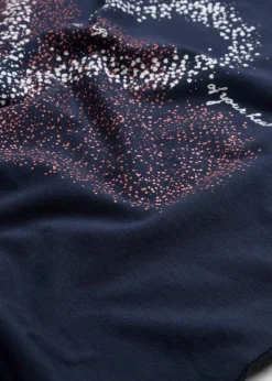 bonprix Nachhaltigere Materialien|Shirts & Tops^Shirt mit Herzdruck aus Bio-Baumwolle dunkelblau bedruckt