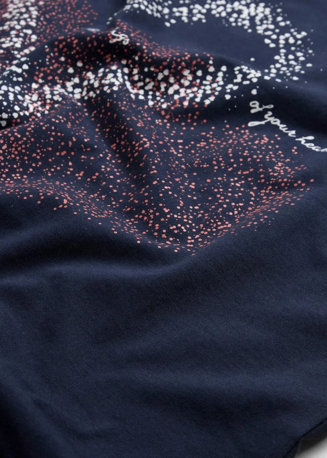 bonprix Nachhaltigere Materialien|Shirts & Tops^Shirt mit Herzdruck aus Bio-Baumwolle dunkelblau bedruckt