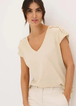 bonprix Shirts & Tops^Shirt mit Häkeleinsätzen hellsand