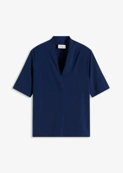 bonprix Shirts & Tops^Shirt mit Kelchkragen dunkelblau