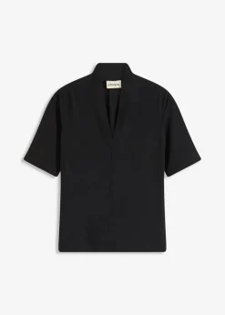 bonprix Shirts & Tops^Shirt mit Kelchkragen schwarz