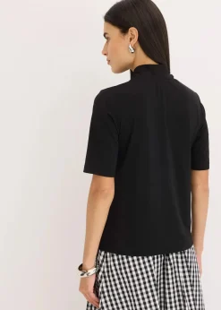 bonprix Shirts & Tops^Shirt mit Kelchkragen schwarz