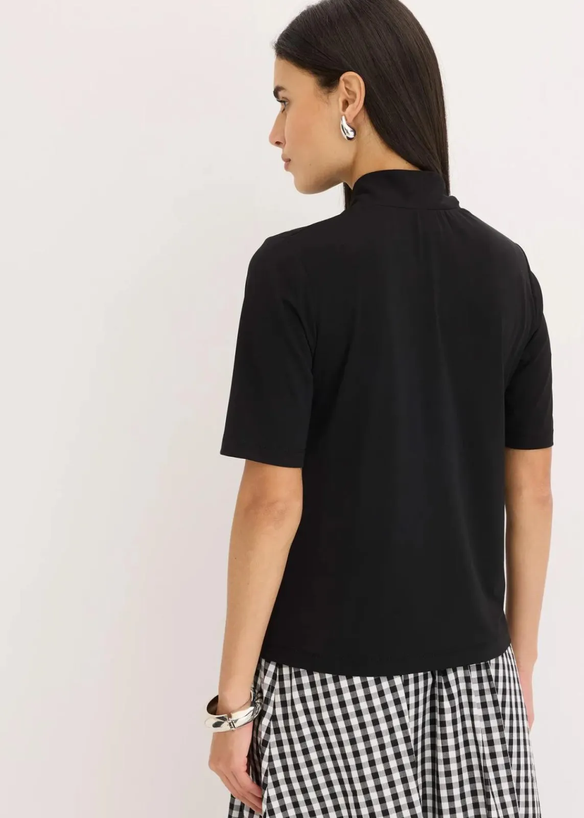 bonprix Shirts & Tops^Shirt mit Kelchkragen schwarz
