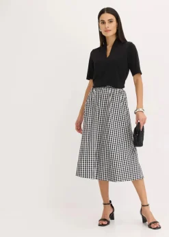 bonprix Shirts & Tops^Shirt mit Kelchkragen schwarz