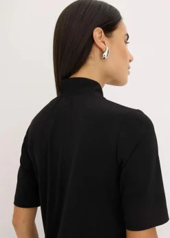 bonprix Shirts & Tops^Shirt mit Kelchkragen schwarz