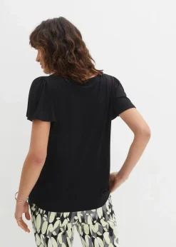 bonprix Shirts & Tops^Shirt mit Knopfleiste schwarz