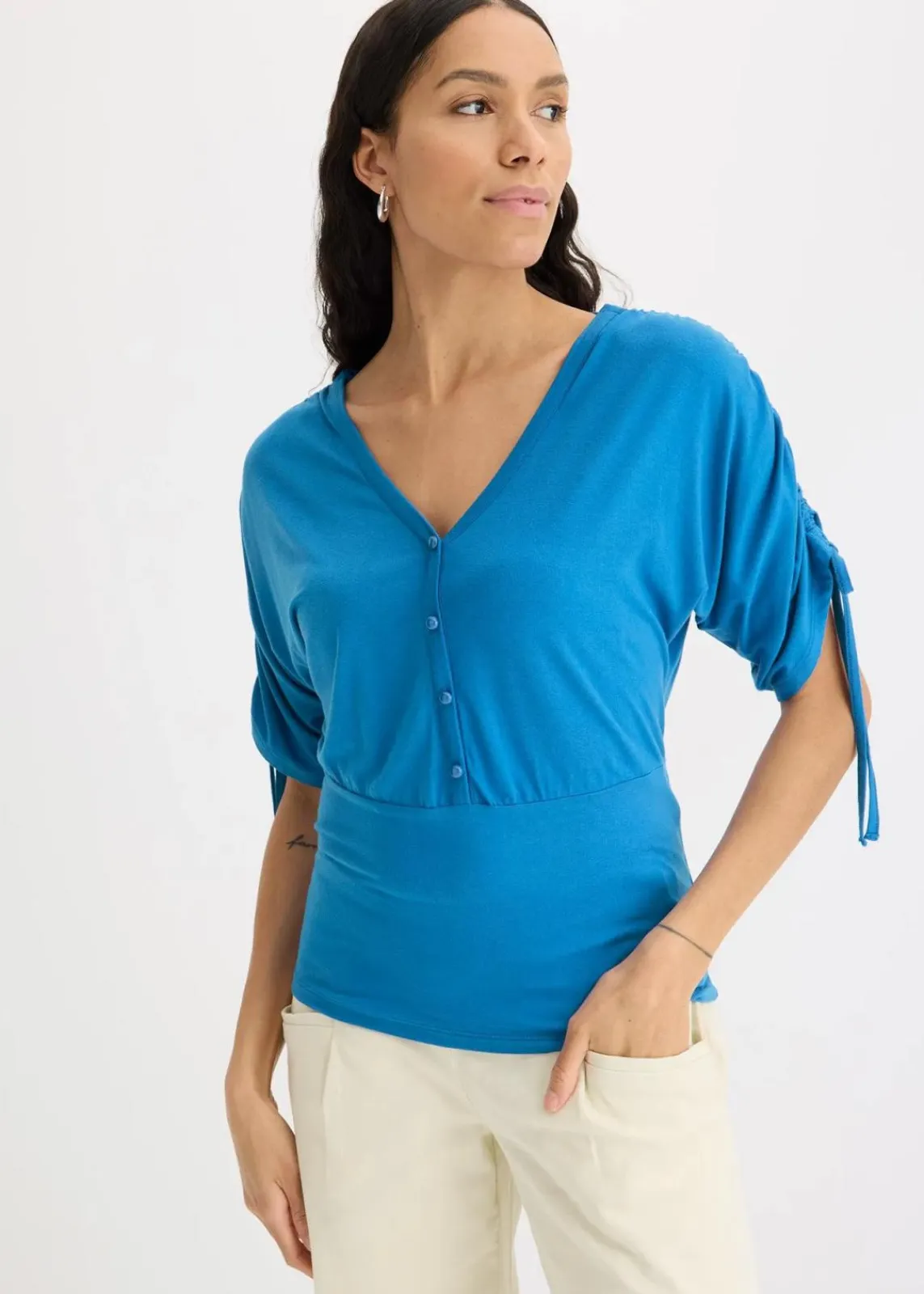 bonprix Shirts & Tops^Shirt mit Knopfleiste gletscherblau