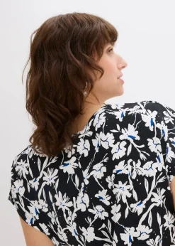 bonprix Shirts & Tops^Shirt mit Knotenoptik schwarz/weiß
