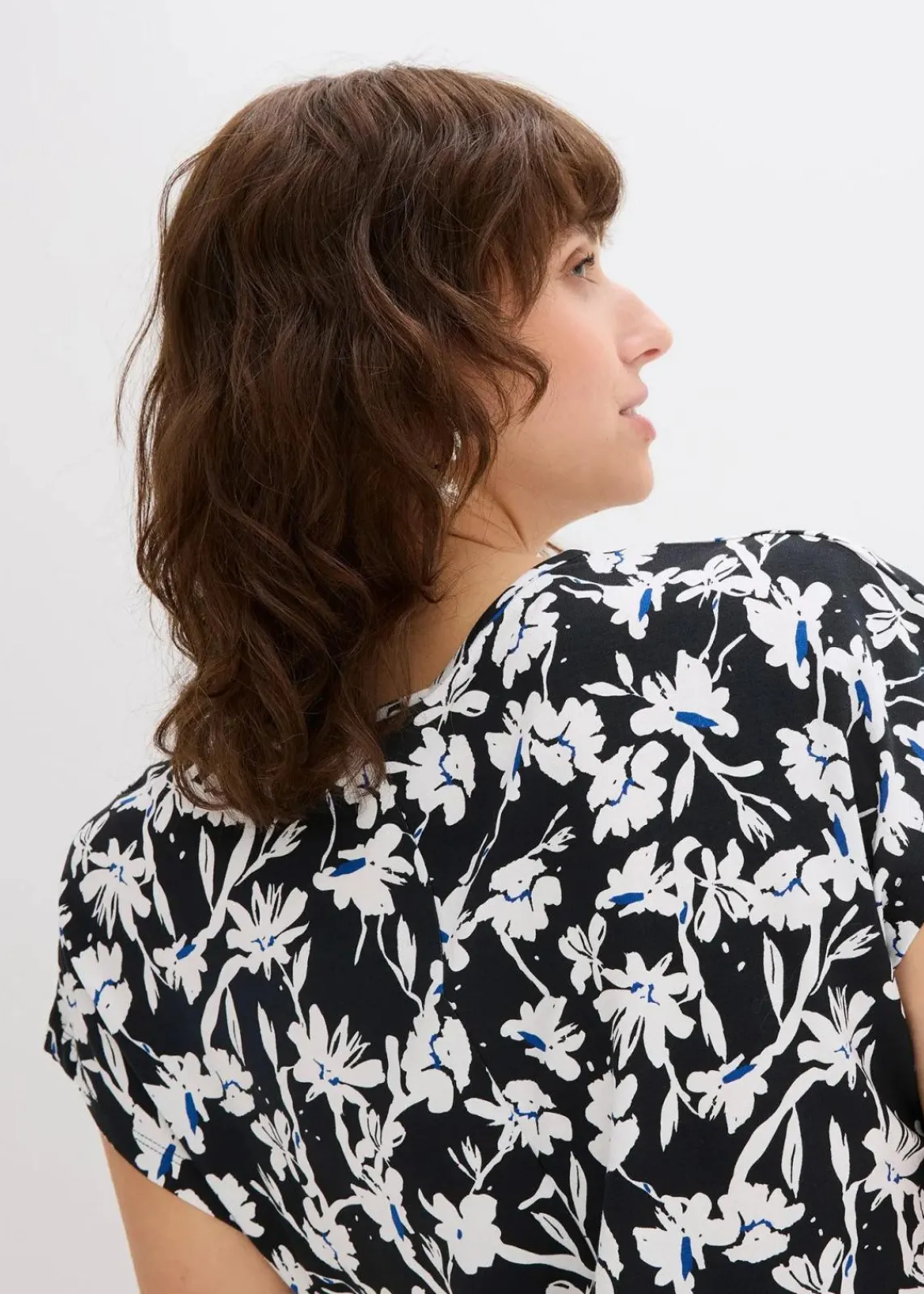 bonprix Shirts & Tops^Shirt mit Knotenoptik schwarz/weiß