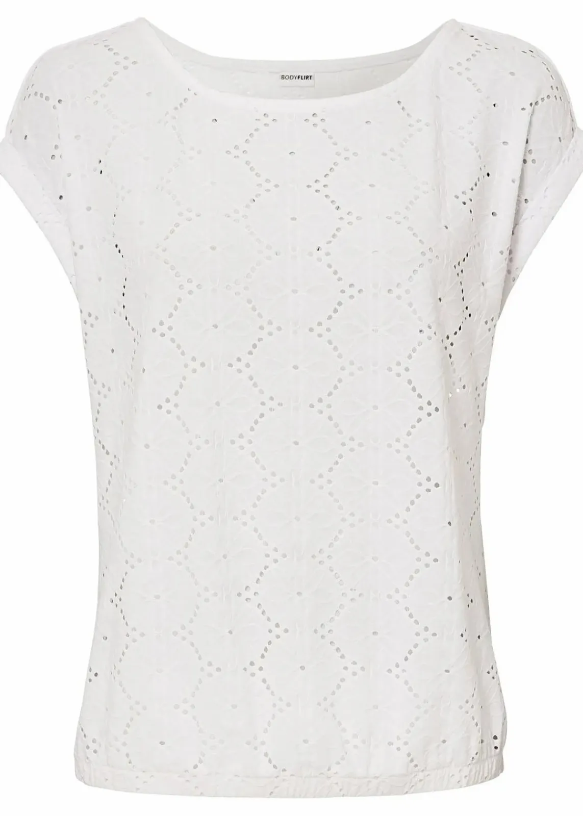 bonprix Shirts & Tops^Shirt mit Lochstickerei weiß