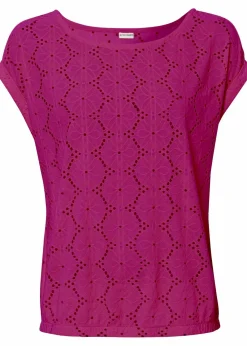 bonprix Shirts & Tops^Shirt mit Lochstickerei fuchsiapink