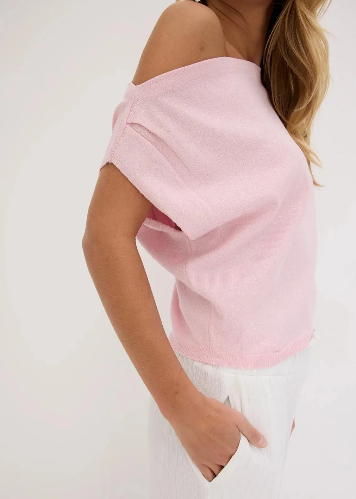 bonprix Bekleidung·Umstandsmode|Strickmode^Shirt mit One-Shoulder rose metallic