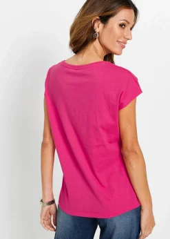 bonprix Shirts & Tops^Shirt mit Pailletten pinklady/silber bedruckt