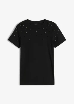 bonprix Shirts & Tops^Shirt mit Perlen-Applikation schwarz