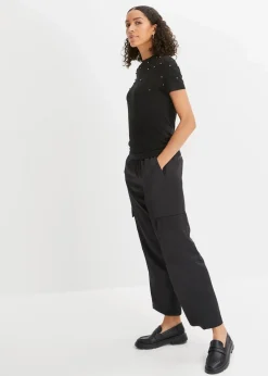 bonprix Shirts & Tops^Shirt mit Perlen-Applikation schwarz