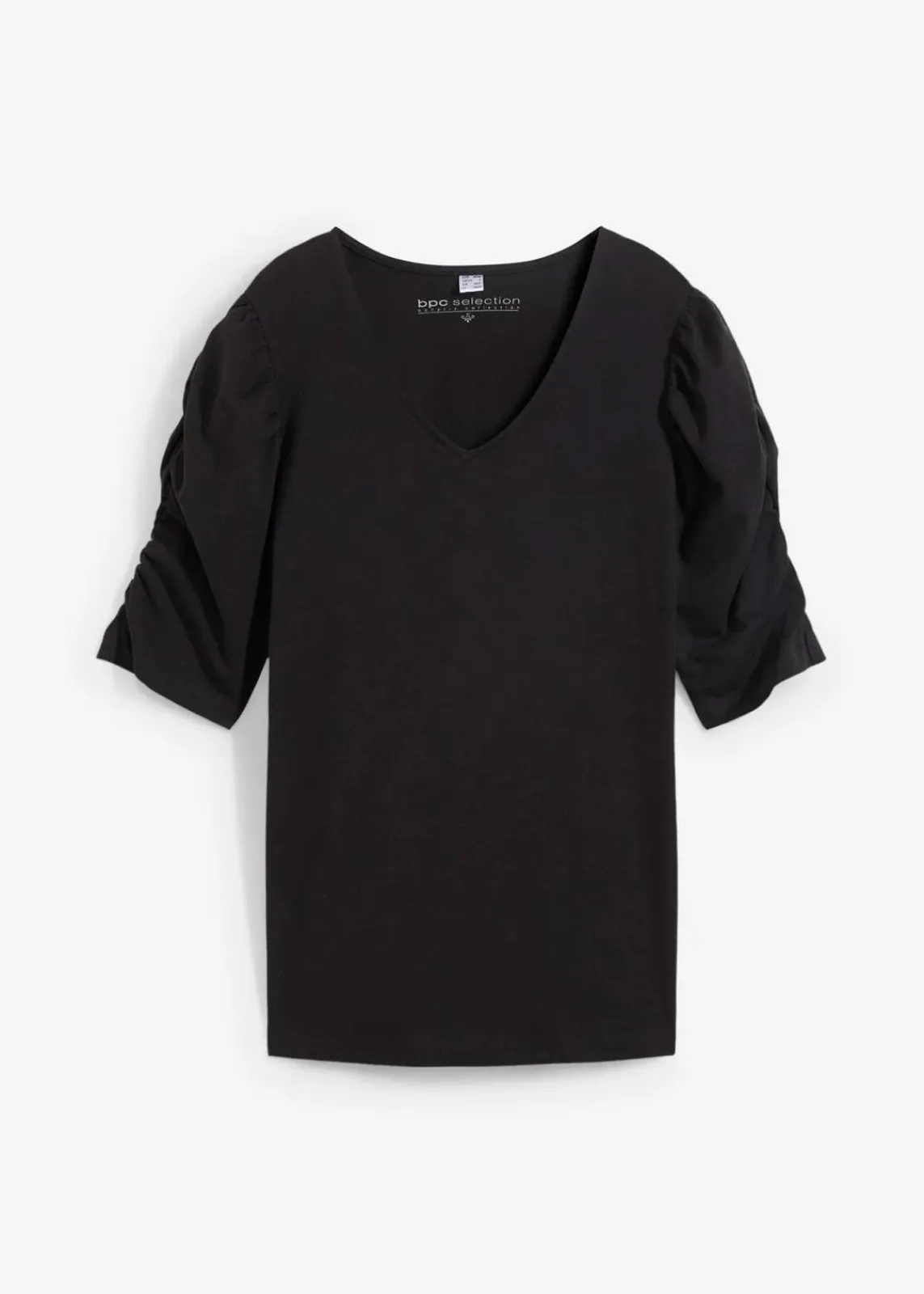 bonprix Shirts & Tops|Nachhaltigere Materialien^Shirt mit Puffärmeln schwarz