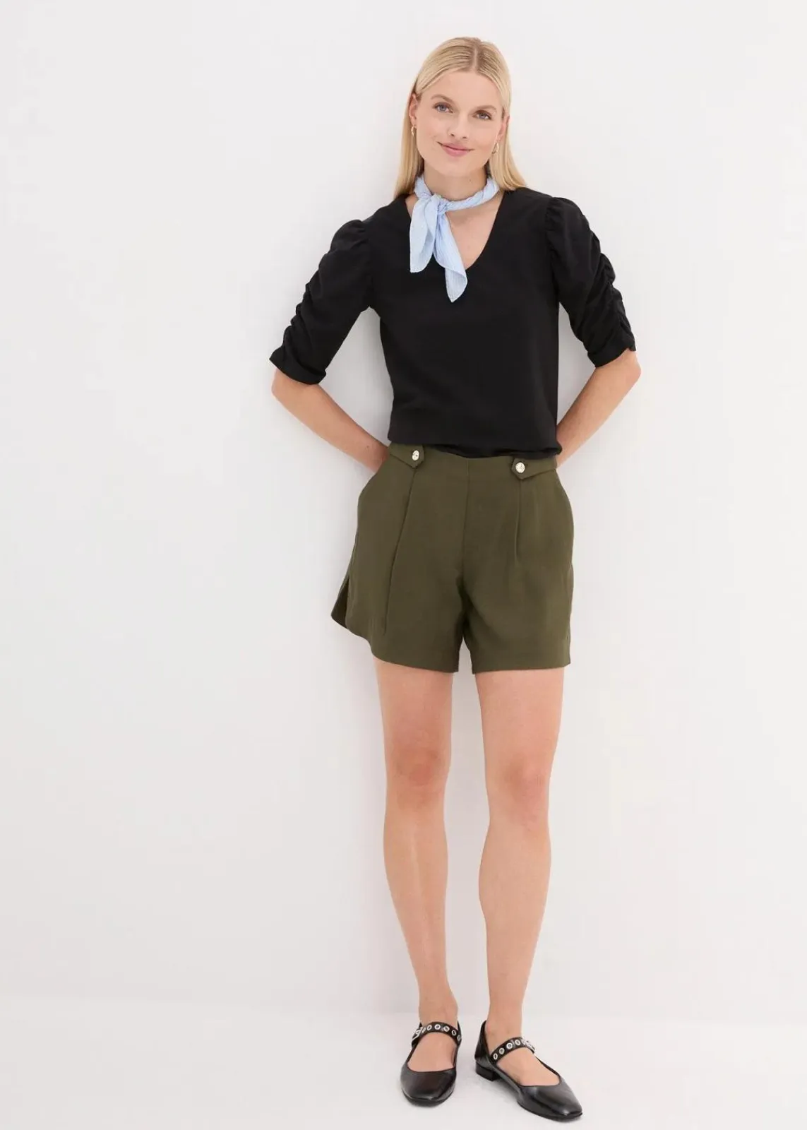 bonprix Shirts & Tops|Nachhaltigere Materialien^Shirt mit Puffärmeln schwarz